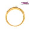 TOMEI Diamond Cut Collection Horseshoe Abacus Ring, Yellow Gold 916