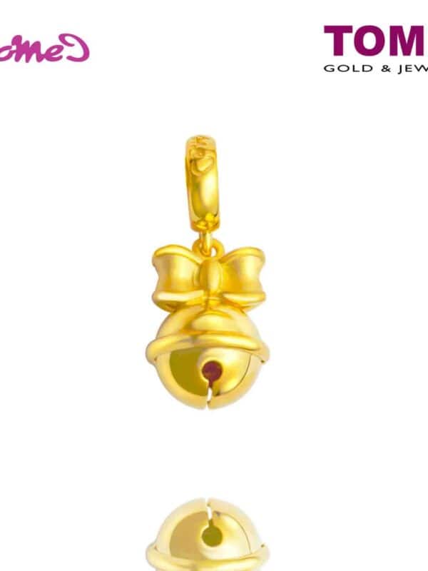 TOMEI Ding-A-Ling Bell Charm with Jingling Sound, Yellow Gold 916
