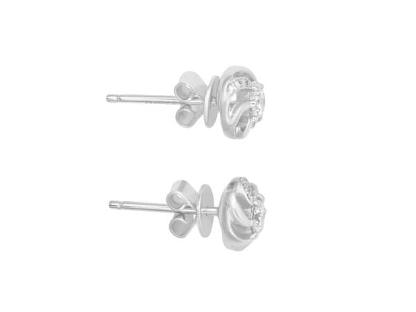 TOMEI Diamond Earrings, White Gold 375 (E1238)