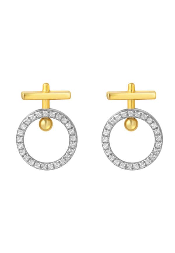 TOMEI Diamond Cut Collection Earrings Of Auspicious, Yellow Gold 916