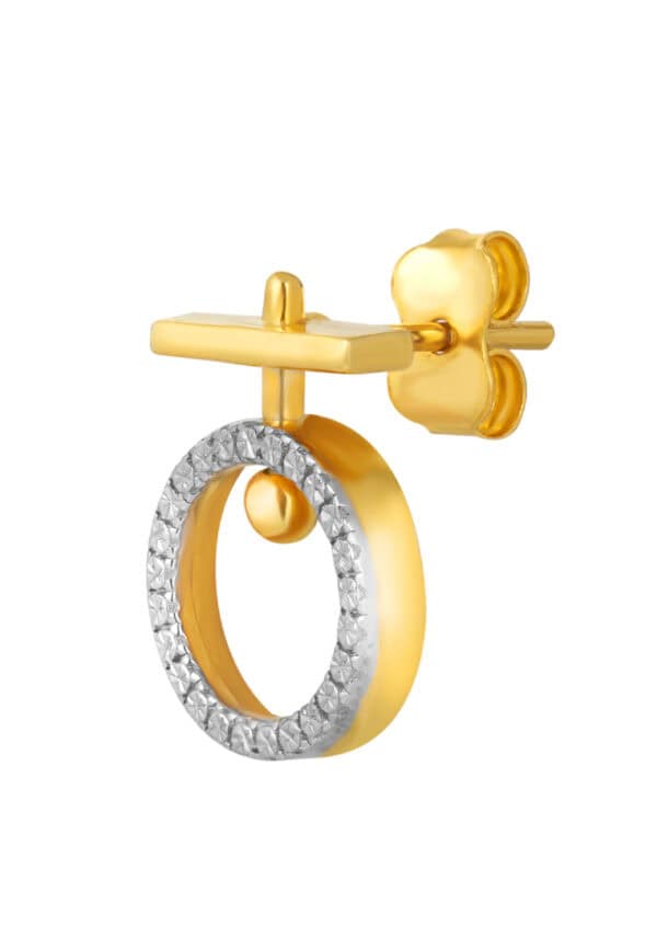 TOMEI Diamond Cut Collection Earrings Of Auspicious, Yellow Gold 916