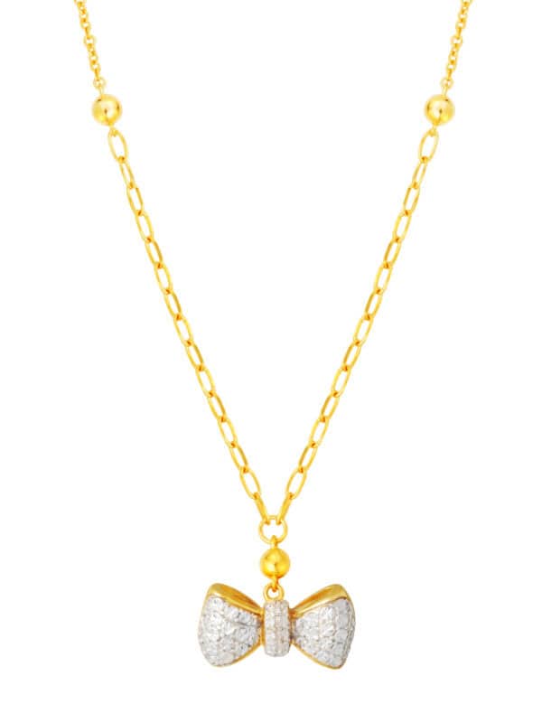 DC-YG1474N-2C-48CM-9.12G-1 TOMEI Diamond Cut Collection Little Joy Necklace, Yellow Gold 916