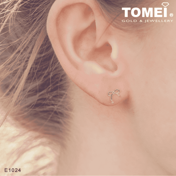 Love Giver Earrings | Tomei White Gold 585 (14K) (E1024)