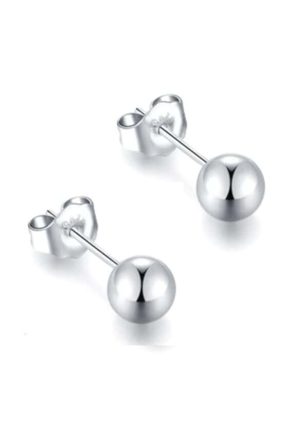 TOMEI Classic Round Stud Earrings, White Gold 585
