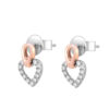 TOMEI Love Is Beautiful Collection Diamond Earrings, White+Rose Gold 585