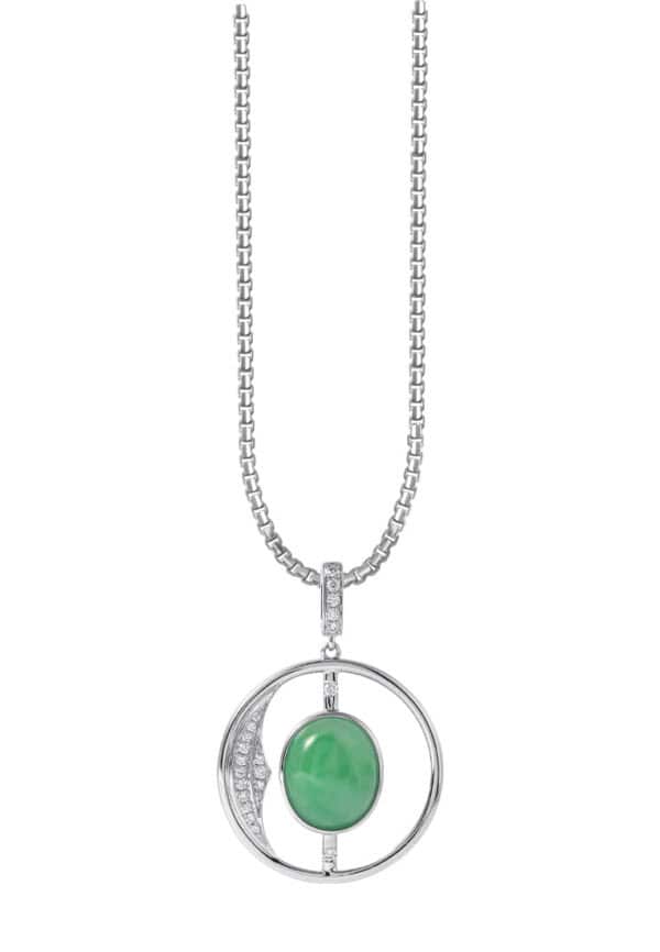 EG-1P0653J_1 TOMEI Jade Pendant, White Gold 750