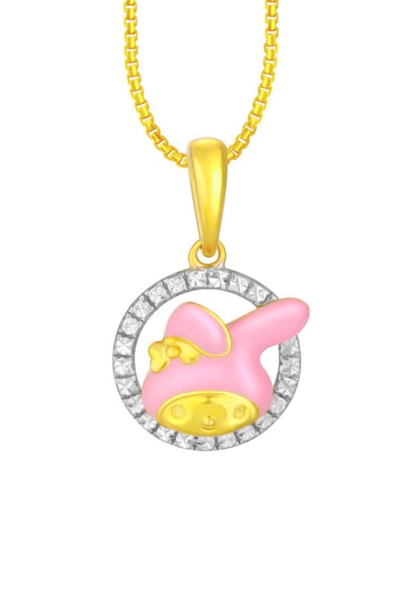 TOMEI My Melody Pendant, Yellow Gold 916