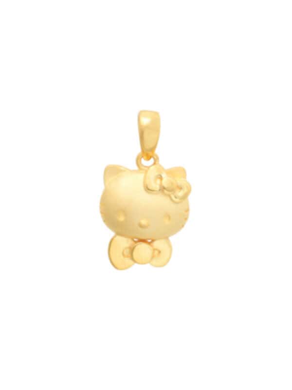 TOMEI x Hello Kitty with Lovely Bow Pendant, Yellow Gold 916