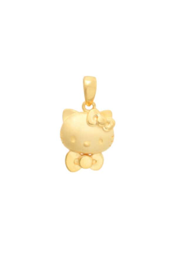 HK-YG0665P-1C TOMEI x Hello Kitty with Lovely Bow Pendant, Yellow Gold 916