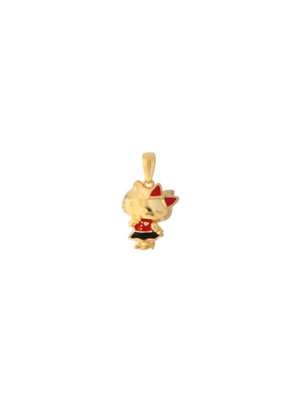 TOMEI X Hello Kitty in Red Pendant, Yellow Gold 916