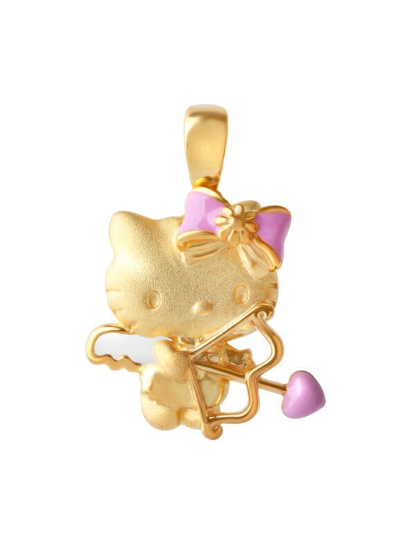 TOMEI X Hello Kitty with Arrow Pendant, Yellow Gold 916