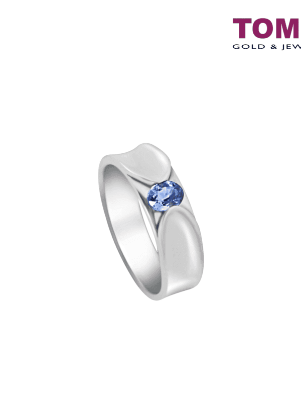 HOM-R2536-1 TOMEI Homme Series, Ring with Sapphire Sophistication, Silver 925 + Palladium