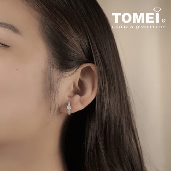 TOMEI Clarissa Earrings, White Gold 750 (E1519)