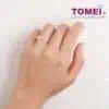 TOMEI Dual Tone Heart Diamond Ring, White+Rose Gold 750