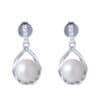 TOMEI Pearl Earrings, White Gold 585