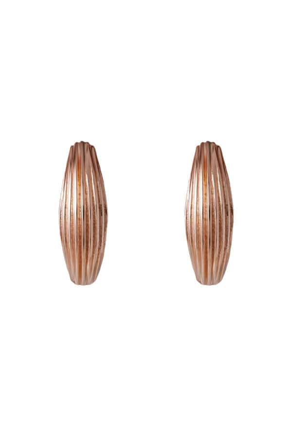 TOMEI Hoop Earrings, Rose Gold 585