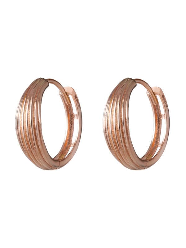 TOMEI Hoop Earrings, Rose Gold 585
