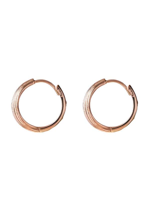 TOMEI Hoop Earrings, Rose Gold 585