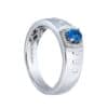 TOMEI Homme Collection Sapphire Men Ring, Silver+Palladium