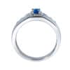 TOMEI Homme Collection Sapphire Men Ring, Silver+Palladium