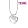TOMEI Pearl Diamond Pendant Set, White Gold 375+585 (P2905V)