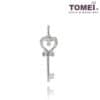 TOMEI Key to My Heart Pendant, White Gold 585