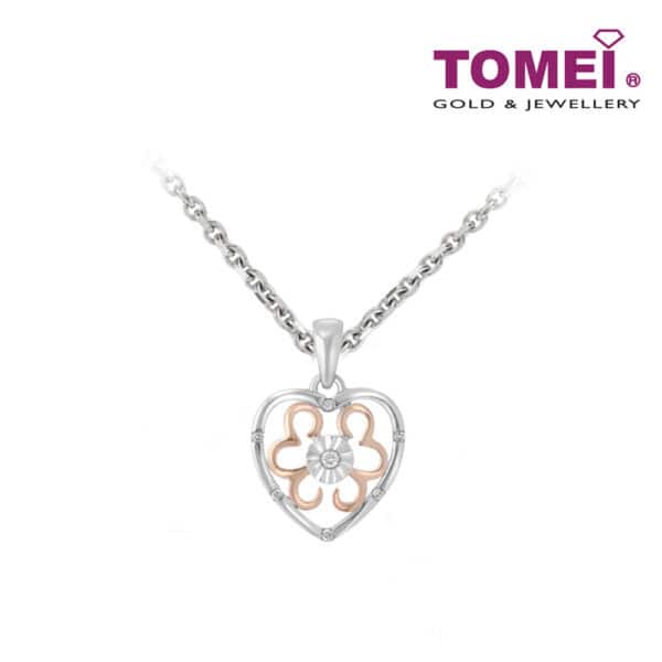 TOMEI Diamond Pendant Set I White Gold 585