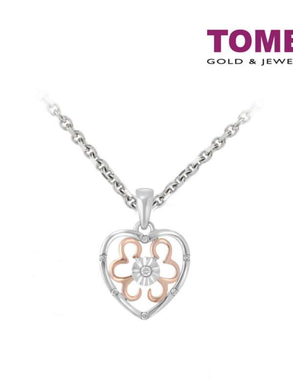 TOMEI Diamond Pendant Set I White Gold 585