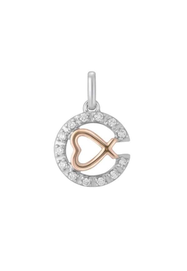P6222 TOMEI Diamond Pendant Set I White+Rose Gold 585 (14K) (P6222)