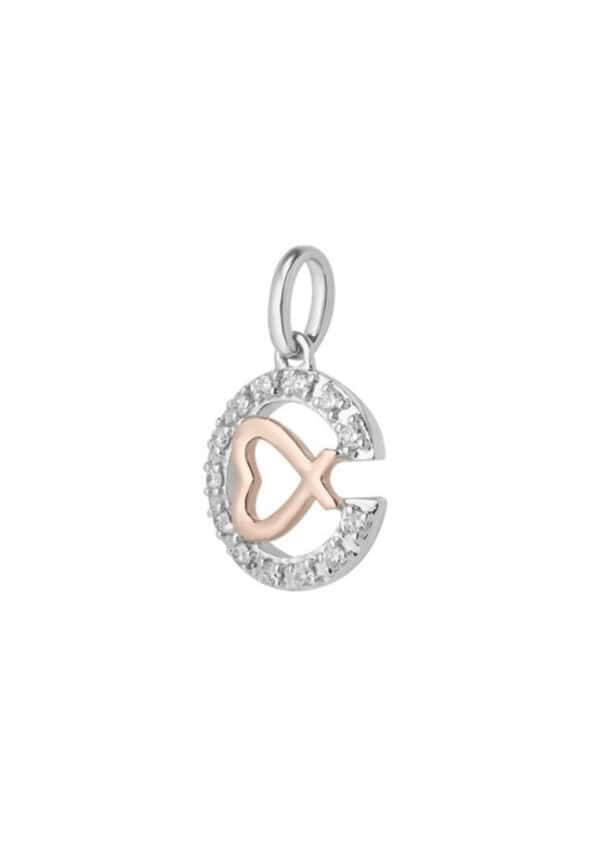 P6222_2 TOMEI Diamond Pendant Set I White+Rose Gold 585 (14K) (P6222)