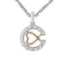 TOMEI Diamond Pendant Set I White+Rose Gold 585 (14K) (P6222)