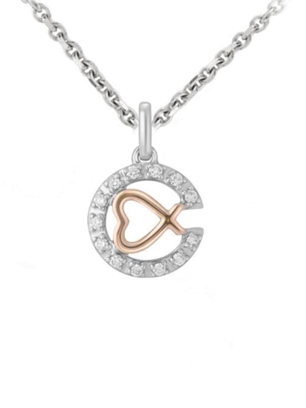 TOMEI Diamond Pendant Set I White+Rose Gold 585 (14K) (P6222)