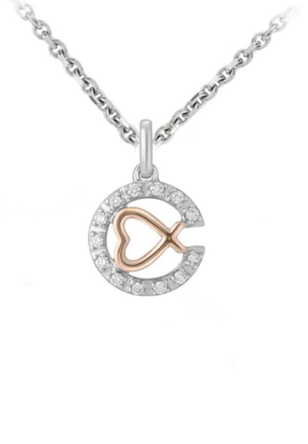 P6222_3 TOMEI Diamond Pendant Set I White+Rose Gold 585 (14K) (P6222)