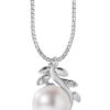 TOMEI Pearl Pendant Set, White Gold 585