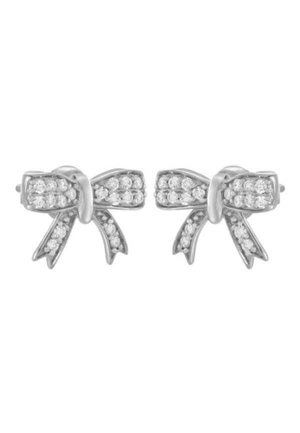 TOMEI Dazzle Bow Earrings, Diamond White Gold 750 (E2148)