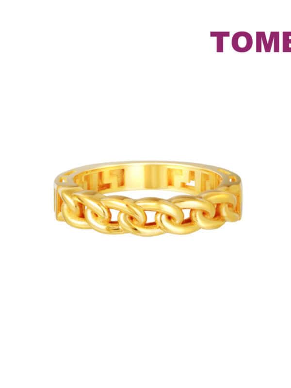 TOMEI Lusso Italia Entwined Ring, Yellow Gold 916
