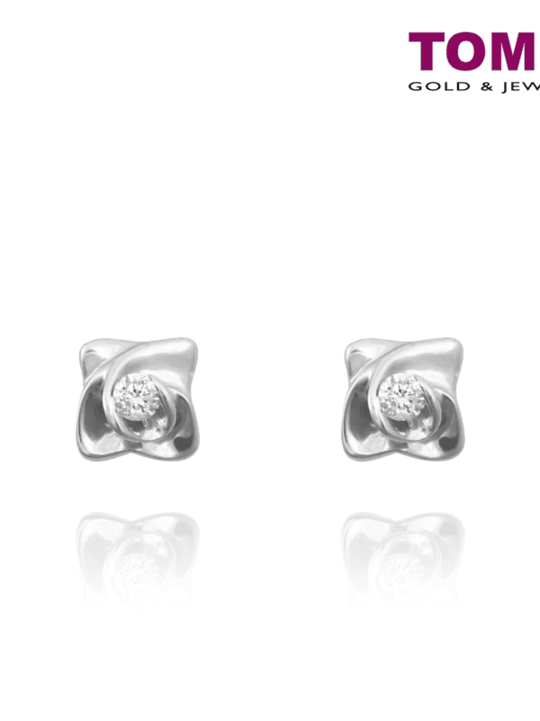 Starry Whisper Diamond Earrings | Tomei White Gold 375 (9K) (E1503)