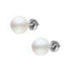 TOMEI Pearlfect Love Pearl Earrings, White/Yellow Gold 585