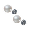 TOMEI Pearlfect Love Pearl Earrings, White/Yellow Gold 585