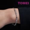 TOMEI Plain Gold Bracelet,White Gold 585