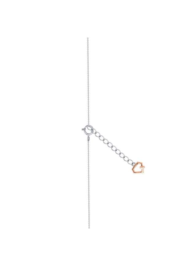 TOMEI Diamond Necklace, White+Rose Gold 750