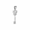 TOMEI Key Pendant, White Gold 585