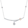 TOMEI Diamond Necklace, White+Rose Gold 750