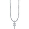 TOMEI Key Pendant, White Gold 585