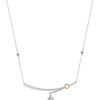 TOMEI Diamond Necklace, White+Rose Gold 750