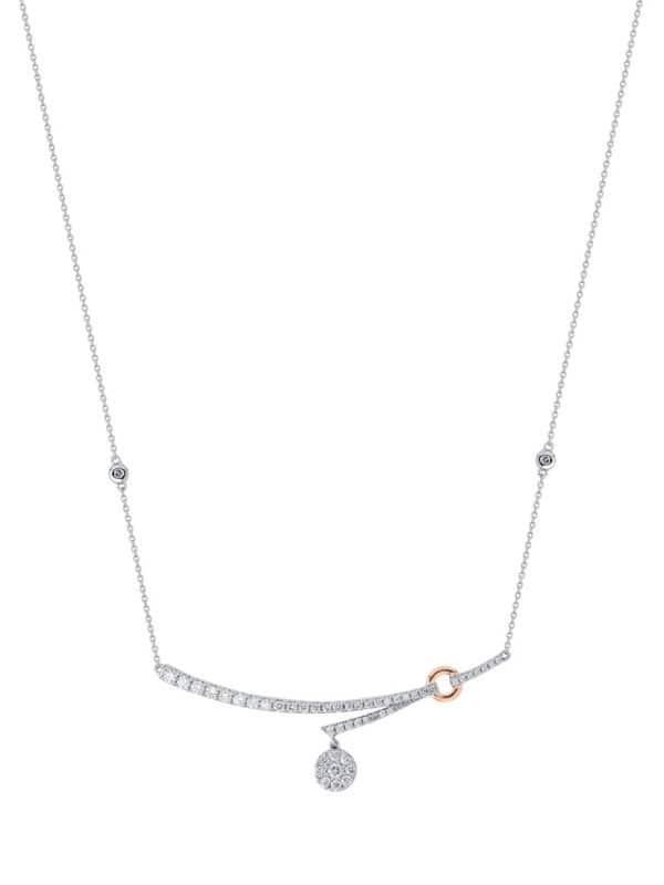 Tomei_0002_Sony_48635_B1221WR.psd_0b0166c1-b642-445f-a68b-122749779165 TOMEI Diamond Necklace, White+Rose Gold 750