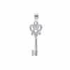 TOMEI Key Pendant, White Gold 585