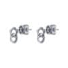 TOMEI Flower Earrings, White Gold 585