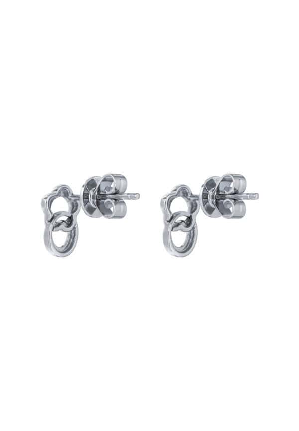 TOMEI Flower Earrings, White Gold 585