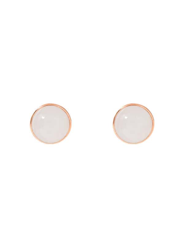 TOMEI Nephrite Collection Earrings, Rose Gold 750